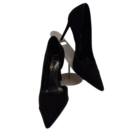 Lulus Shoes - Lulus Size 8 Womens D'Orsay Black Suede Pointed Toe Stiletto Heel Pumps Shoes